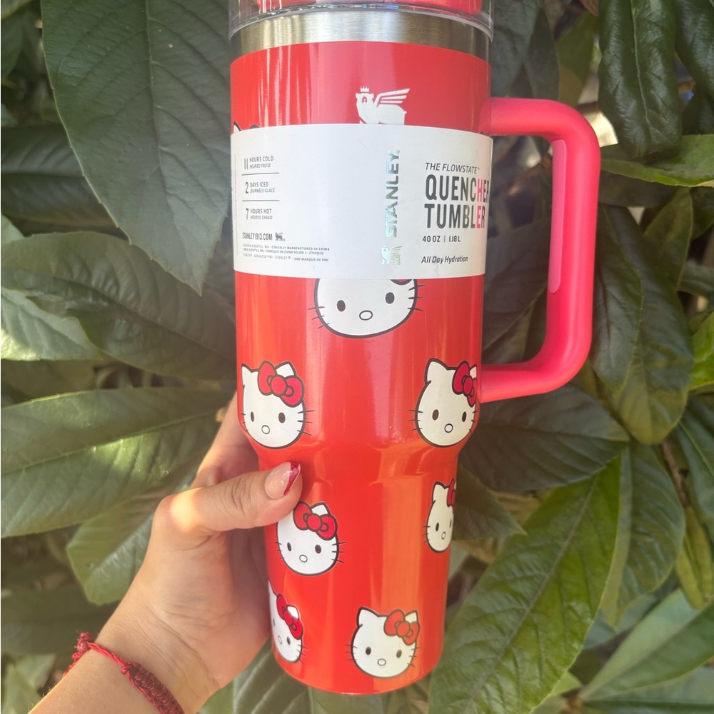 Stanley Red Tumbler with Hello Kitty Design